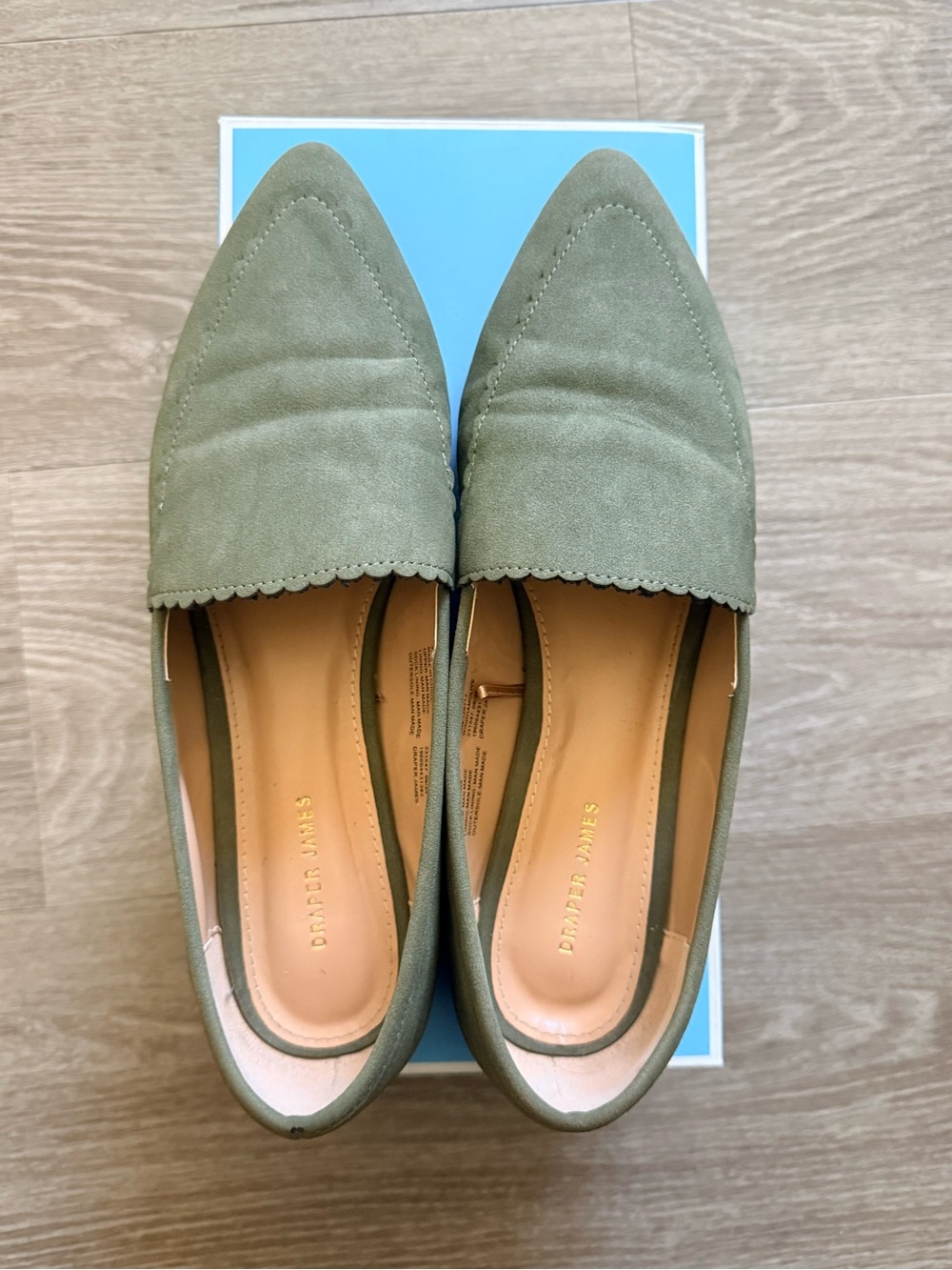 Draper James Windham Flats in Olive- Size 9